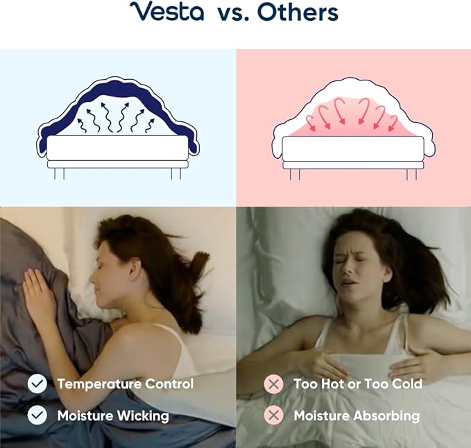 Vesta 95% Hungarian Goose Down Heavy Comforter, 750 Fill Power Winter Duvet Insert, Premium 95/5 Ratio, Baffle Box Design (King/Cali King)