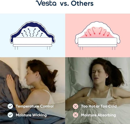 Vesta 95% Hungarian Goose Down Heavy Comforter, 750 Fill Power Winter Duvet Insert, Premium 95/5 Ratio, Baffle Box Design (Full/Queen)