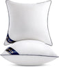 Siluvia Euro Pillows 26x26 Pillow Inserts Set of 2 Square Throw 26 Pillow with 100% Cotton Cover for Sofa, Couch, and Bed - White