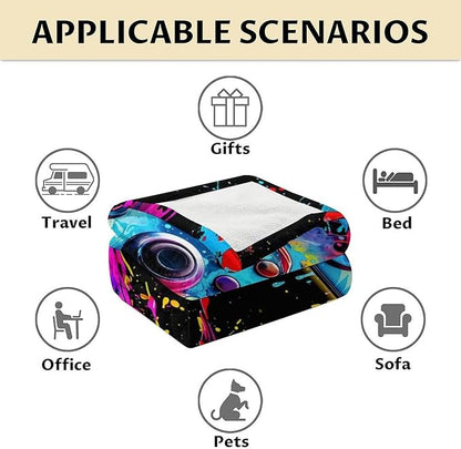 Boys Blanket Gifts - 50 x 60 Inches Gaming Throw Blankets for Teens - Cozy Fuzzy Stuff Throws for Sofa, Couch