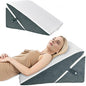 Bed Wedge Pillow for Sleeping, Adjustable Wedge Pillow Set for After Surgery, Elevated Triangle Pillow for Acid Reflux and Back Pain Relief, Post Surgery, Snoring, Back Suppor (White/Gray-01)