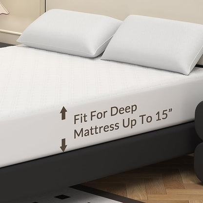 HOMLYNS LuxeHeat Electric Heated Mattress Pad Queen Size Zoned Dual Control with Preheat Function 10 Heat Levels 1-10H Memory Timer, Illuminated Button