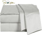 100% Supima Cotton Sheets 600 Thread Count,Bed Sheet Set King Size Sheets 4 Pieces, Soft & Silk Sateen Weave, Fits Mattress Up to 18'',Deep Pocket, Breathable & Fade Resistant(Silver Grey,King