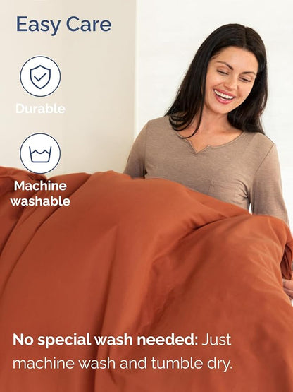Extra Deep King Sheet Set - 6 Piece Breathable & Cooling Sheets - Hotel Luxury Bed Sheets Set - Easy & Secure Fit - Soft, Wrinkle Free & Comfy Sheets Set - Terracotta Sheet Set with Extra Deep Pockets