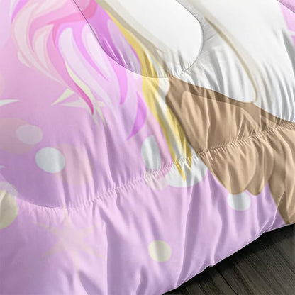 CVHOUSE Rainbow Unicorn Bedding Queen Size,Rainbow Unicorn Bedding Set for Girls Kids Teens,Rainbow Unicorn Comforter Set Unicorn Duvet Set Unicorn Quilt Set Girls Room Decor 3 Pieces