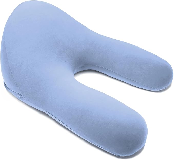 Yogibo Support Pro U Shaped Reading Back Support Lounge Pillow with Arm Rests for Adults, Soft Microbead Filling, Large-Sized with Elevated Chair Back, Rain