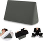 Small Wedge Pillow, Wedge Pillow for Bed Sores, Positioning Wedge, Mini Pillow for Laptop and Yoga, Small Foam Wedge for Chair (1 Unit, Dark Grey)