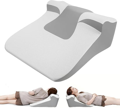 Bed Wedge Pillow for Sleep Apnea, Acid Reflux & Snoring Relief, Post-Surgery Recovery Pillow with Ergonomic 3-in-1 Certified Memory Foam for Back, Neck & Head Support, Ideal for Back & Side Sleepers
