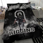 Personalized American Football Bedding Set, Kids 3 Piece Duvet Cover Set with Pillow Shams for Teens Boys, NO Comforter, Twin Size for Rugby Lovers (Football 07)