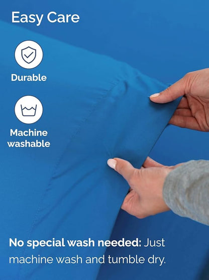 Extra Deep Twin XL Sheet Set - 4 Piece Breathable and Cooling Sheets - Hotel Luxury Bed Sheets Set - Easy Fit - Soft, Wrinkle Free and Comfy Sheets Set - Royal Blue Sheet Set with Extra Deep Pockets