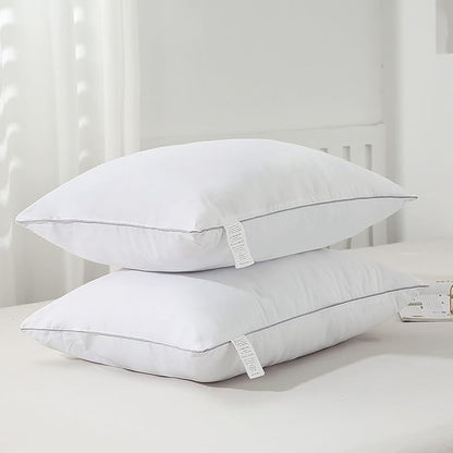 Shatex Soft Bed Pillows Available for All Season, Pillows for Sleeping Queen Size Relieve Cervical Fatigue Ergonomic Pillow Ultra Cozy and Breathable, 1 Pack, White