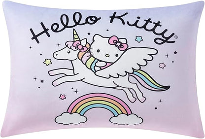 Northwest Hello Kitty Bed Pillow - Cloud-Like Filled Bed Pillow for Sleeping with Removable Cover - 20" x 30" Full Size Pillow for Kids with Popular Characters