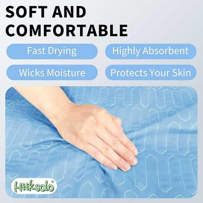 Reusable Leakproof Bed Pads, 4 Pack 34" x 36" Washable Heavy Absorbency Incontinence Underpads, Blue Mattress Protector for Adults, Children, Pets