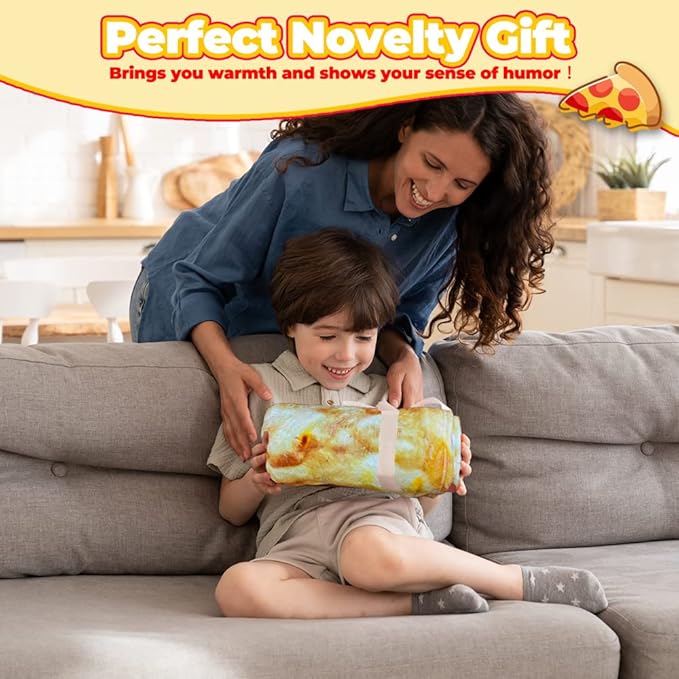 HDFK Tortilla Blanket Adult Size Kids Realistic Food Fleece Yellow Taco Cheese Fluffy Throw Blankets Flannel Funny Novelty Present 71 inches Cozy Soft White Elephant Double Sided