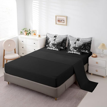 Feelyou Football Comforter Set King Size 7 Pieces Ball Games Bedding Set for Kids Boys Girls Rugby Bed in a BagFootball Bedroom Decor Rugby Sports