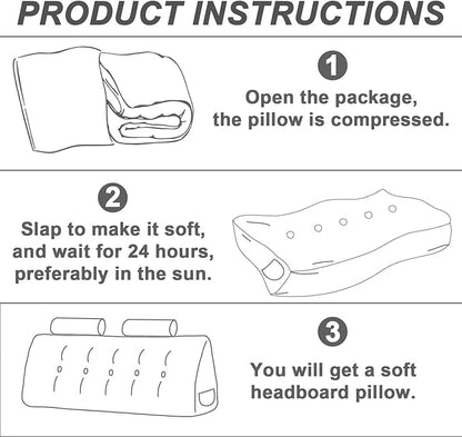 Velvet Triangular Headboard Wedge Pillow With Roll Pillow,Removable Cover Headboard Pillow Daybed Bunk Bed,Backrest Positioning Support Pillow Resting Reading Relaxing (Grey, Small(24 * 20 * 8in))
