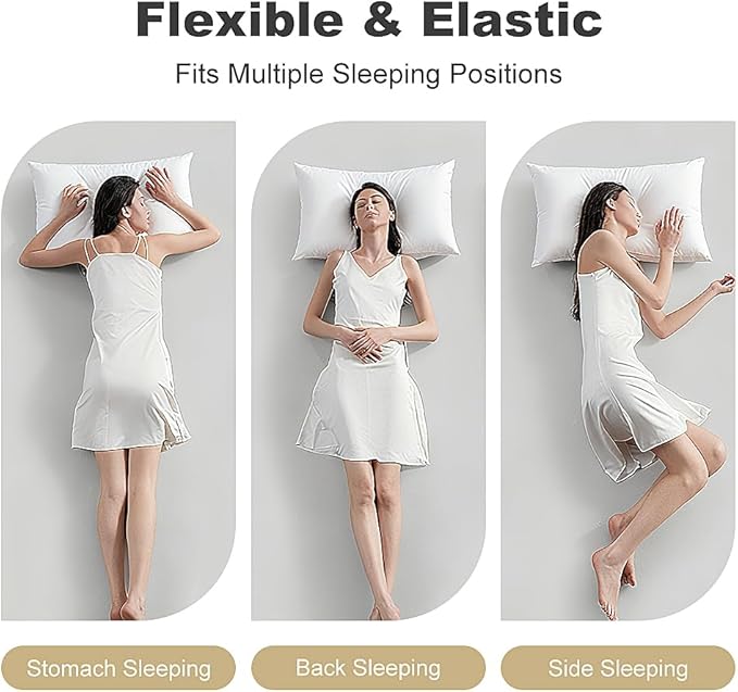 Shatex Soft Bed Pillows Available for All Season, Pillows for Sleeping Queen Size Relieve Cervical Fatigue Ergonomic Pillow Ultra Cozy and Breathable, 1 Pack, White