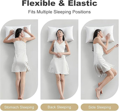 Shatex Soft Bed Pillows Available for All Season, Pillows for Sleeping Queen Size Relieve Cervical Fatigue Ergonomic Pillow Ultra Cozy and Breathable, 1 Pack, White