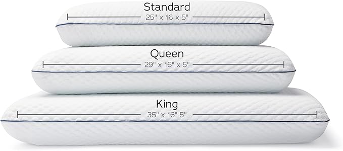 WEEKENDER Gel Memory Foam Pillow - King Size - 2-Pack - Medium Plush Feel - Neck & Shoulder Support - For Back, Side, & Stomach Sleepers - Home, Hotel, & Hospital Essentials