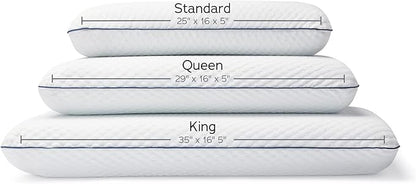 WEEKENDER Gel Memory Foam Pillow - King Size - 2-Pack - Medium Plush Feel - Neck & Shoulder Support - For Back, Side, & Stomach Sleepers - Home, Hotel, & Hospital Essentials