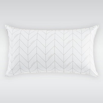 Calvin Klein Herringbone Print 20" x 36" King Size Set of 2 Bed Pillows for Sleeping, White