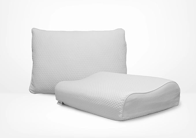Max Adjustable Pillow Combo Pack, Standard Size 17x24,1 of Each (2 Total Pillows)