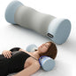 Cervical Neck Roll Pillow - Memory Foam Cylinder Bolster Pillows for Neck Support - Ergonomic Design Round Neck Pillow with Cooling Cover for Leg, Back, Yoga (Grey Blue)