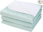 Washable Waterproof Incontinence Bed Pads - 24 x 34 Inch Reusable Underpad Sheet for Chair, Sofa and Mattress Protectors Pack of 3