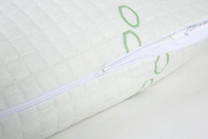 Queen Size Rayon Derived from Bamboo Pillows, Cooling Shredded Memory Foam Pillow Sets for Sleeping for Back, Stomach, Side Sleepers, Adjustable, Washable Cover, Queen (Pack of 1)