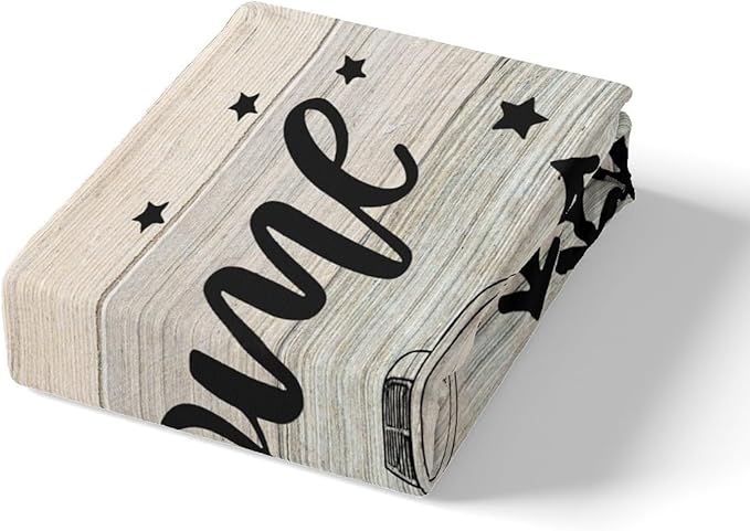 RV Happy Camping Duvet Cover Set King Size,Home is Where We Park It Comforter Cover with 2 Pillowcases,Rustic Explore Camper Vanlife Modern Bedding Set for Adult Young Bedroom Xmas Gift