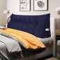 WOWMAX Headboard Wedge Pillow King Triangular Headboard Pillow Bed Wedge Pillow for Headboard Bolster Pillow for Bed Wedge Pillow Headboard Daybed Pillows, Corduroy(100% Cotton), Deep Blue