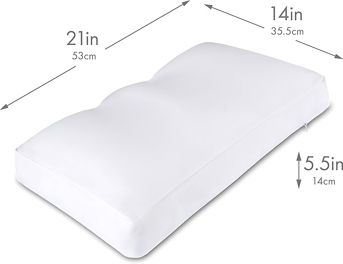 Cover Only for Premium Microbead Bed Pillow, Medium Extra Smooth - Ultra Comfortable Sleep with Silk Like Anti Aging Cover 85% Spandex/ 15% Nylon Breathable, Cooling Pure White