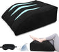 Inflatable Wedge Pillow for Leg Swelling – Leg Elevation Pillow for After Surgery & Circulation, Inflatable Leg Support Pillow with Adjustable Silk Sleep Mask for Travel,Reading,Bed & Sofa Comfort