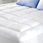 Cloud-Like Full Size Mattress Topper - 100% Cotton Top Mattress Pad for Back Pain Relief - Breathable & Naturally Cooling for Hot Sleepers, White
