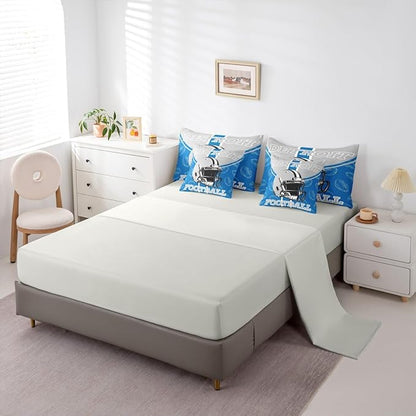 Feelyou Football Comforter Set Twin Size 7 Pieces Ball Games Bedding Set for Kids Boys Girls Rugby Bed in a BagFootball Bedroom Decor Rugby Sports