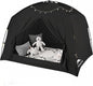 Bed Tents for Kids and Adult, Portable 100% Breathable and 93% Blackout Toddler Toddler Dream Paly Tent, 3 Doors Privacy Space Sleeping Canopy for Floor or Twin Full Queen Sizes Bed (Black, Full-Size)