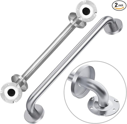 Handicap Grab Bars, 2 Pack 18 Inch Shower Grab Bar for Seniors, 304 Stainless Steel ADA Grab Bars for Bathtubs and Showers, Toilet, Safety Shower Handles for Elderly, Disabled, Injury (Brushed Nickel)