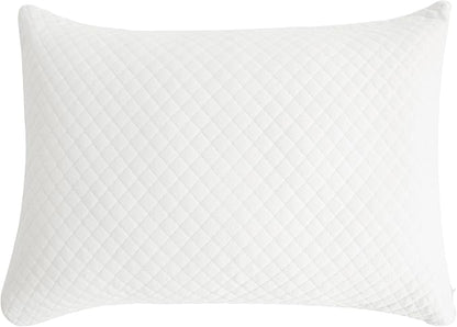 WELLCO Extra Firm Pillow Standard Size 26 x 18 inch, Bed Pillow with Adjustable Insert and 1 Cooling Pillowcase, Not Only Provides Stronger Support But Aslo Comfortable