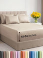 Extra Deep Full Sheet Set - 6 Piece Breathable and Cooling Sheets - Hotel Luxury Bed Sheets Set - Easy & Secure Fit - Soft, Wrinkle Free and Comfy Sheets Set - Wheat Sheet Set with Extra Deep Pockets
