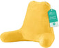 Sasttie 25-inch Reading Pillows for Sitting in Bed Adult, Jumbo Velvet Back Pillow Bed Sitting Up, XL High Back-Rest Support Cushion for Sit Up on Couch & Floor, Oeko-Tex Certified, Yellow