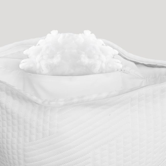 WELLCO Medium Firm Pillow King Size 34 x 20 inch, Bed Pillow with Adjustable Insert and 1 Cooling Pillowcase, Not Only Provides Stronger Support But Aslo Comfortable