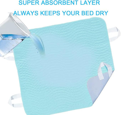 2 Pack Bed Pads for Incontinence Positioning Bed Pad with Handles for Lift and Transfer Reusable Waterproof Bed Pads Washable Incontinence Bed Pads for Elderly Hospital Home Care 36” × 34”
