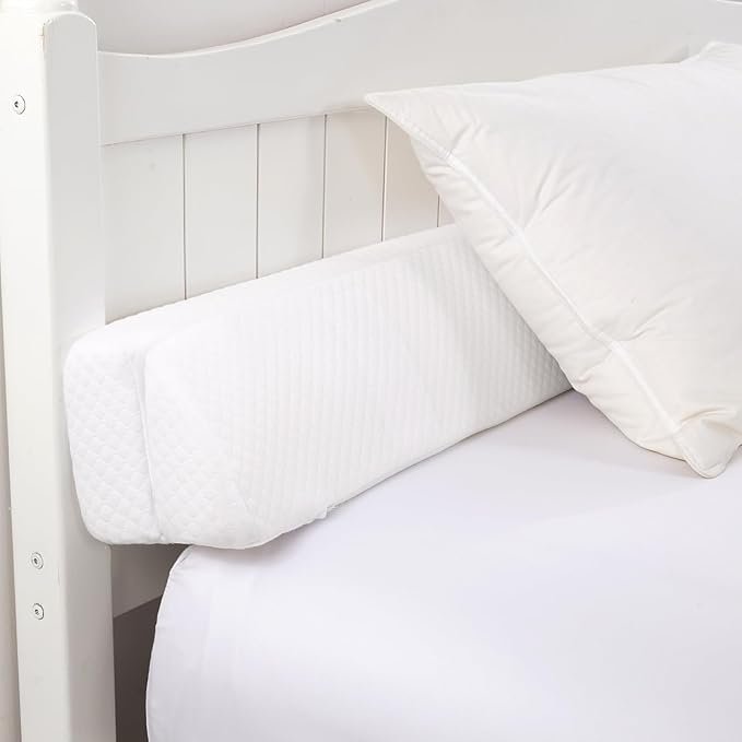 MABOZOO Pillow Wedge for Headboard Gap,White Bed Wedge Gap Filler Full Size,Foldable Bed Wedge Pillow for Headboard,Foam Mattress Gap Filler,54"x6"x6"