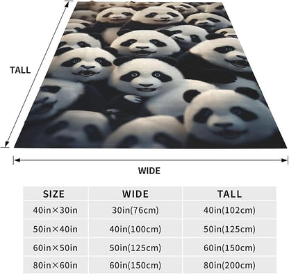 Cute Baby Pandas Blanket Gifts for Panda Lover Adults Kids Girls Flannel Throw Blankets Soft Fuzzy Lightweight for Home Decor Couch Bed Sofa 50x40 Inches