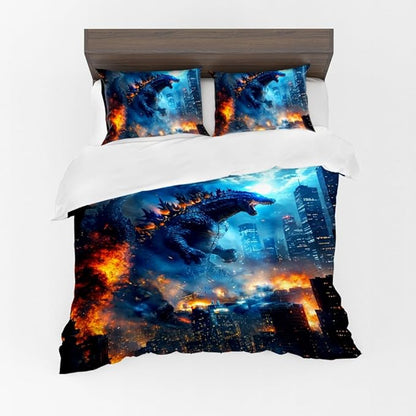Duvet Cover Set Twin Size Dinosaur Comforter Cover Boys Bedding Set 3D Kids Bedroom Gift 1 Piece Duvet Cover 2 Pieces Pillow Shames No Comforter (Dino39, Twin)