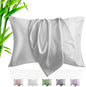 TELUS Pillow Cases Queen Size 2 Pack, Bamboo Rayon & Lyocell Pillowcase with Envelope Closure, Cooling Breathable Pillow Cover for Hot Sleeper & Night Sweats, 20x30 inch, Light Grey