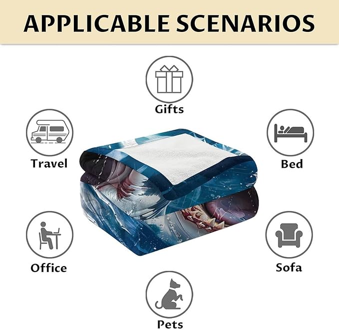 Adults Blanket Gifts Shark Blankets for Men, Boys - 60 x 80 Inches Animal Soft Fuzzy Plush Throw for Bed, Living Room