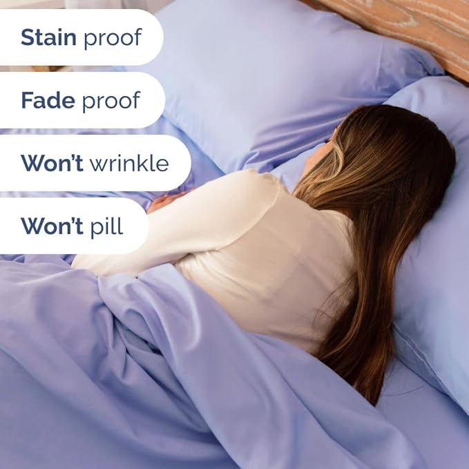 Extra Deep Twin Sheet Set - 4 Piece Breathable & Cooling Sheets - Hotel Luxury Bed Sheets Set - Easy & Secure Fit - Soft, Wrinkle Free & Comfy Sheets Set - Lavender Sheet Set with Extra Deep Pockets