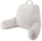 Blissful Diary Plush Velvet Reading Pillow for Kids/Teens/Adults, Back Rest Pillow for Sitting Up in Bed with Shredded Memory Foam, Includes Arms and Washable Cover, Pure White
