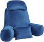 NOONTIDE Reading Pillow for Sitting up in Bed and Couch,32" X-Large Back Pillow for Adult & Teens with Soft Adjustable Neck Roll Backrest Pillow,Washable Cover,Watching TV/Gaming/Relaxing(Blue)